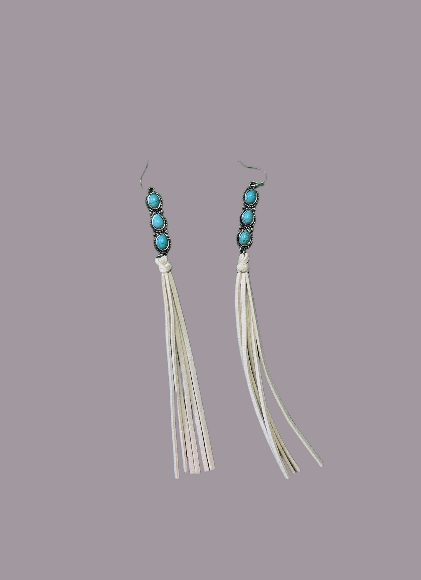 Turquoise Tassel Fringe Earrings