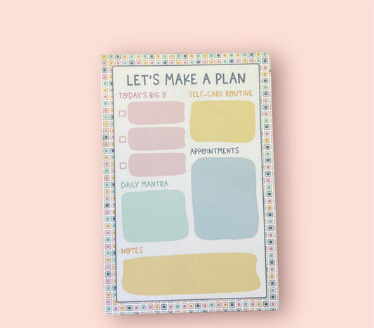 Let’s Make a Plan Daily Planner Notepad - 4x6"