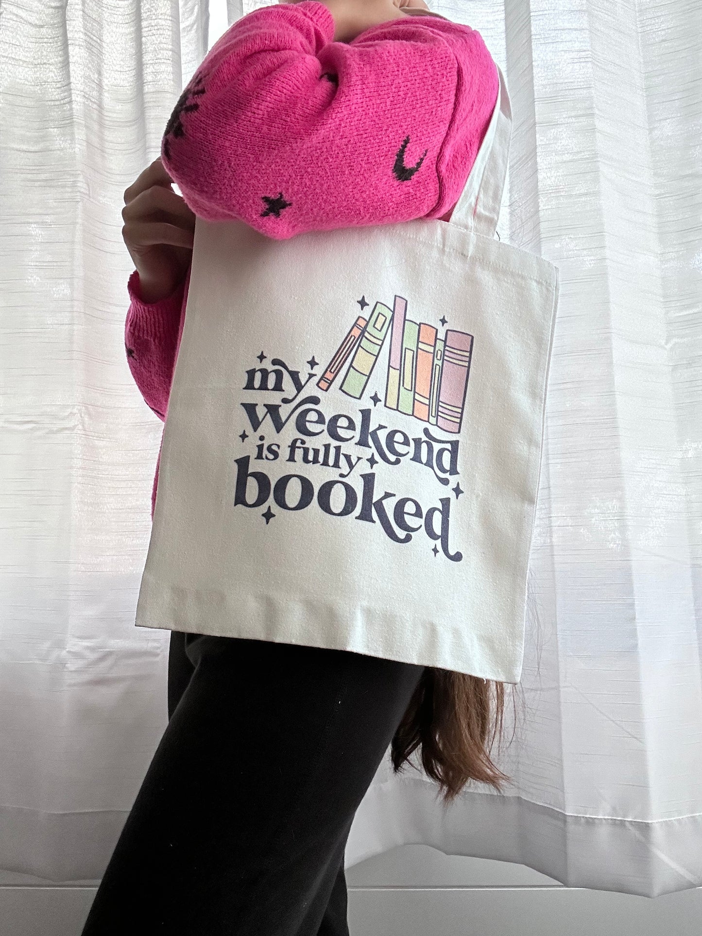 My Weekend Is Fully Booked Canvas Tote Bag