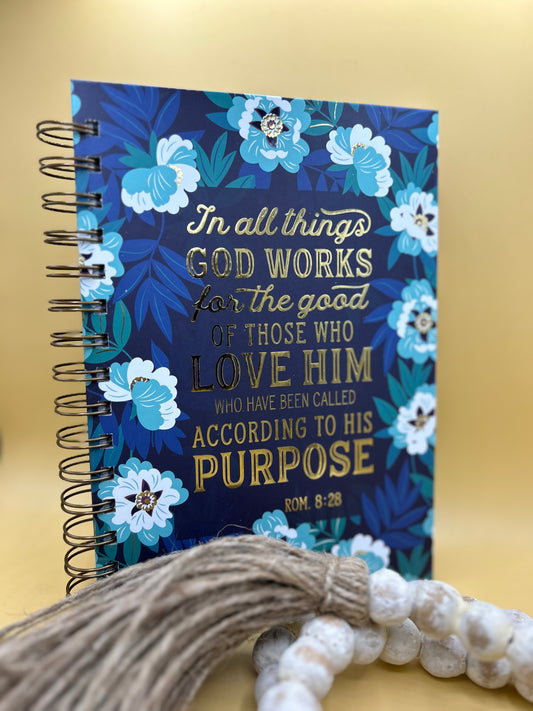 Romans 8:28 Spiral Notebook