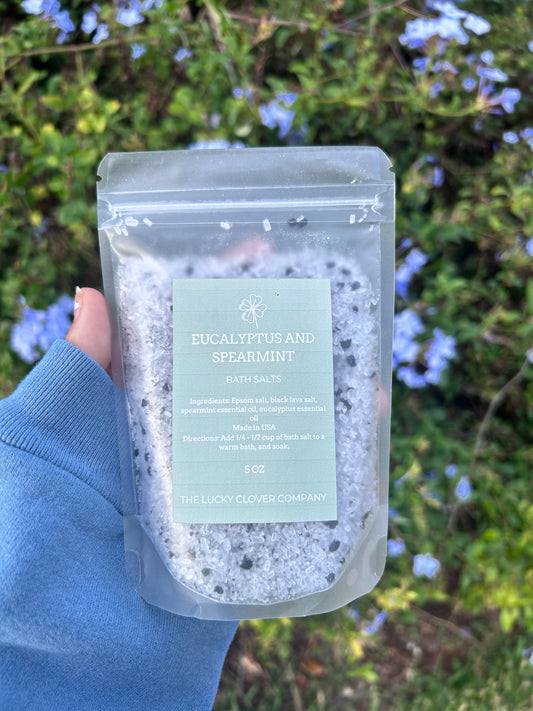 Eucalyptus and Spearmint Bath Salts Pouch - 5 oz