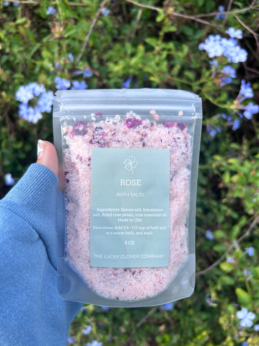 Rose Bath Salts Pouch - 5 oz