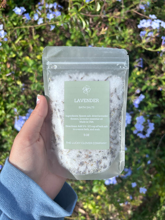 Lavender Bath Salts Pouch - 5 oz