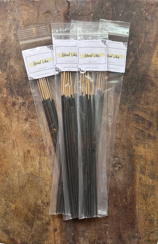island vibes incense pack. 10 sticks per pack