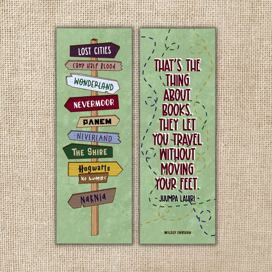 Fictional Places Signpost Bookmark Wildly Enough 